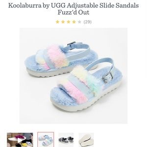 🩴🤍Kookaburra Fuzz’d out adjustable slipper sandals. NWT